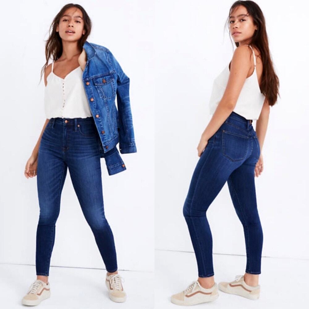 MADEWELL Petite Curvy High-Rise Skinny Crop Jeans 34P